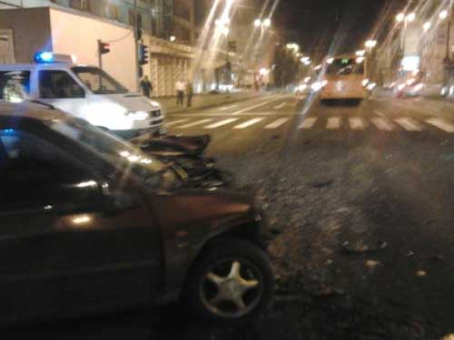 Foto accident intersectia strazilor Culturii cu Gh. Sincai